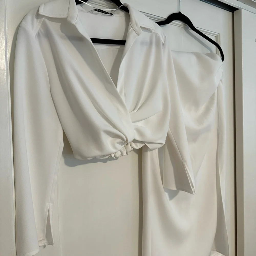 Zara White Two-Piece Set - Picture 3 of 4